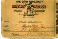 Disney ID card, 1935